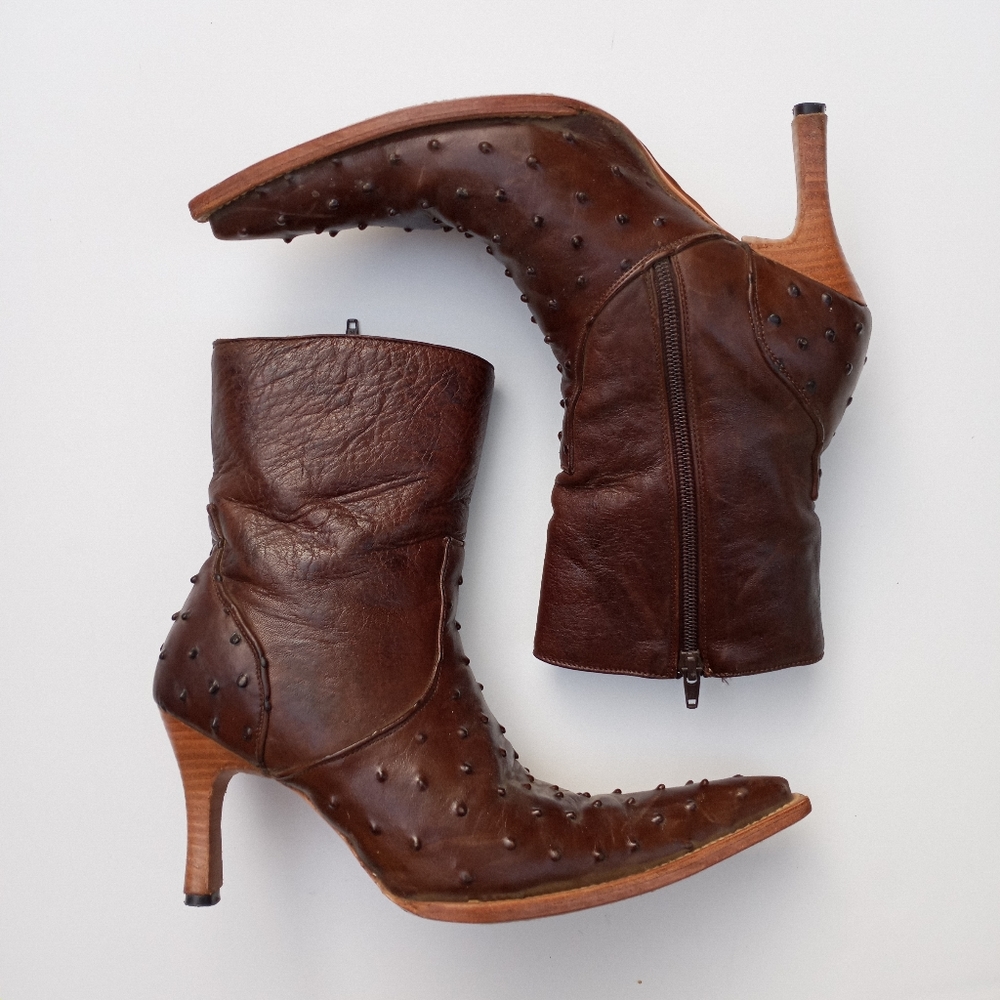 🔥🤎El Pajuelo Women's Ostrich Boots🤎🔥